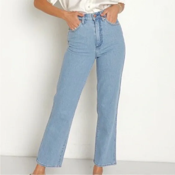 Wrangler 25 x 28 Jeans Wild West 603 High Rise Straight Earthwash Blue NWT